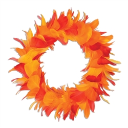 Golden-Yellow, Orange & Red Feather Wreath