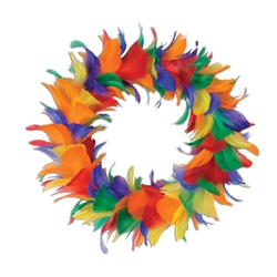 Rainbow Feather Wreath