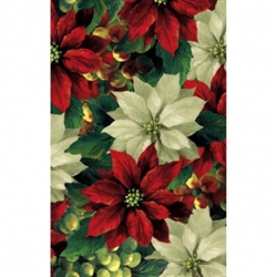 Regal Poinsettia Plastic Table Covers | Party Supplies