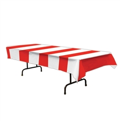 Red & White Stripes Tablecover | Party Supplies