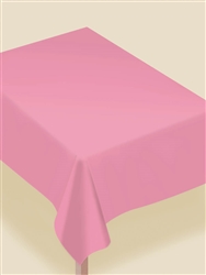 Pink Flannel-Backed Vinyl Table Cover | Party Supplies