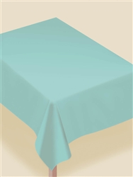 Robin's-egg Blue Flannel-Backed Vinyl Table Cover | Party Supplies