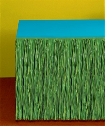 Green Colored Grass Table Skirts | Luau Party Supplies