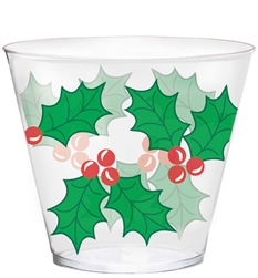 Holly Tumblers - 9 oz. | Party Supplies