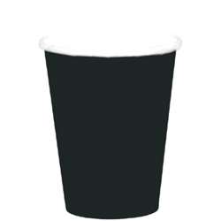 Jet Black Cups, 9 oz.  8 ct | Party Supplies