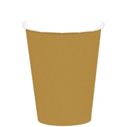 Gold 9 oz. Paper Cup - 8ct. | Party Supplies