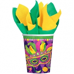 Masquerade Mardi Gras Cups, 9 oz. | Mardi Gras Tableware