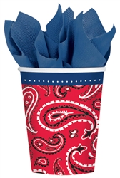 Bandana & Blue Jeans 9 oz. Cups | Party Supplies