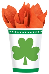 Lucky Shamrocks 9 oz. Cups | St. Patrick's Day Tableware