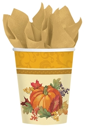 Bountiful Holiday 9 oz. Paper Cups | Party Supplies