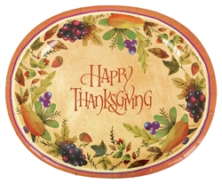 Thanksgiving Medley Oval Paper Platter | Party Supplies
