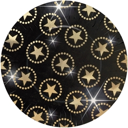 Star Attraction 10-1/2" Round Metallic Plates | Party Supplies