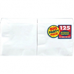 Frosty White Big Party Pack Beverage Napkins | Party Supplies