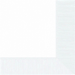 Frosty White 3-Ply Beverage Napkins | Party Supplies