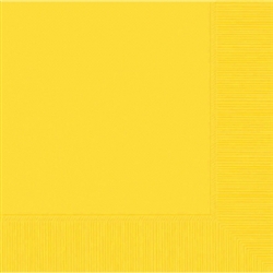 Yellow Sunshine 3-Ply Beverage Napkins - 50ct | Party Supplies