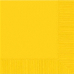 Yellow Sunshine 2-Ply Beverage Napkins - 50ct | Party Supplies