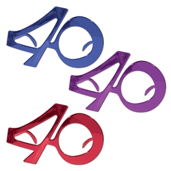 "40" Metallic Fanci-Frame Sunglasses