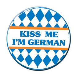 Kiss Me I'm German Button