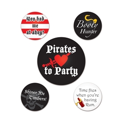 Pirate Party Buttons