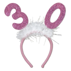 "30" Glittered Boppers with Marabou