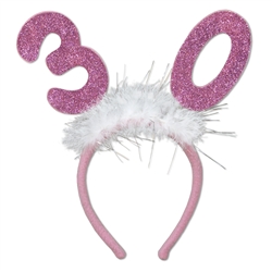 "30" Glittered Boppers with Marabou