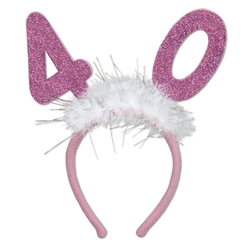 "40" Glittered Boppers with Marabou
