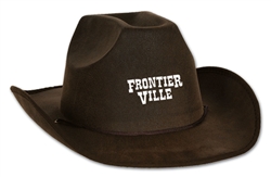 Custom Imprinted Faux Leather Cowboy Hat
