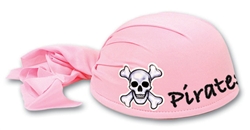 Custom Imprinted Pink Pirate Scarf Hat
