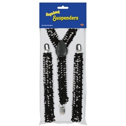 Black Sequined Suspenders