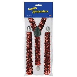 Red Sequined Suspenders