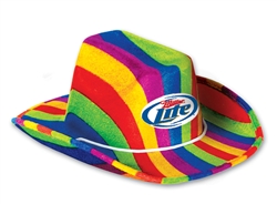 Custom Imprinted Rainbow Cowboy Hat