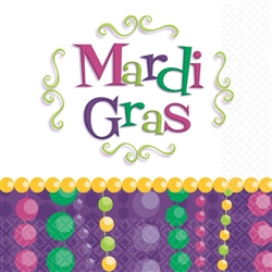 Mardi Gras Celebration Beverage Napkins, 30 ct. | party supplies