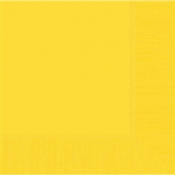 Yellow Sunshine 3-Ply Luncheon Napkins - 50ct | Party Supplies