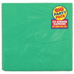 Festive Green 2-Ply Dinner Napkins - 50ct | Party Supplies