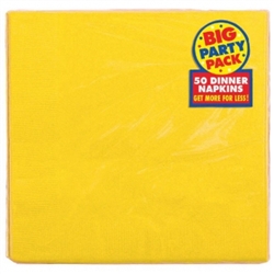 Yellow Sunshine 2-Ply Dinner Napkins - 50ct | Party Supplies