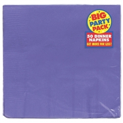 New Purple 2-Ply Dinner Napkins - 50ct | Party Supplies