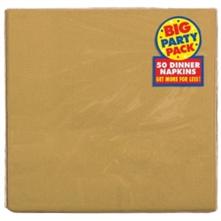 Gold Dinner Napkins - 50ct. | Party Supplies