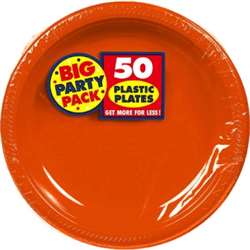Orange Plates, 7" 50 ct | Party Supplies