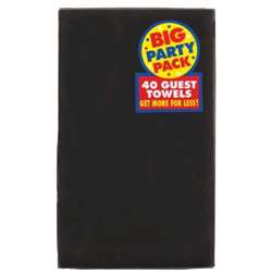 Jet Black Guest Towels 2-Ply 40 ct | Party Supplies