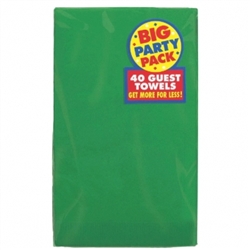 Festive Green 2-Ply Guest Towels - 40ct | Party Supplies