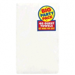 Frosty White Big Party Pack 2-Ply Guest Towels | Party Supplies