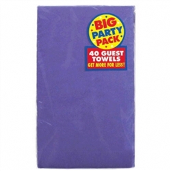 New Purple 2-Ply Guest Towels - 40ct | Party Supplies