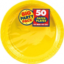Yellow Sunshine 7" Paper Plates - 50ct | Party Supplies