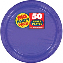 New Purple 7" Paper Plates - 50ct | Party Supplies