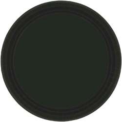 Jet Black Plates 7" 20 ct | Party Supplies