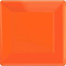 Orange Peel Square Plates 7" 20 ct | Party Supplies