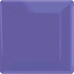 New Purple 7" Square Paper Plates - 20ct | Party Supplies
