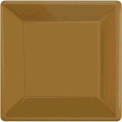 Gold 7" Paper Plates - 20ct. | Party Supplies