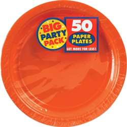 Orange Peel Plates 9" 50 ct | Party Supplies