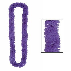 Purple Soft-Twist Poly Leis with UPC Tabs